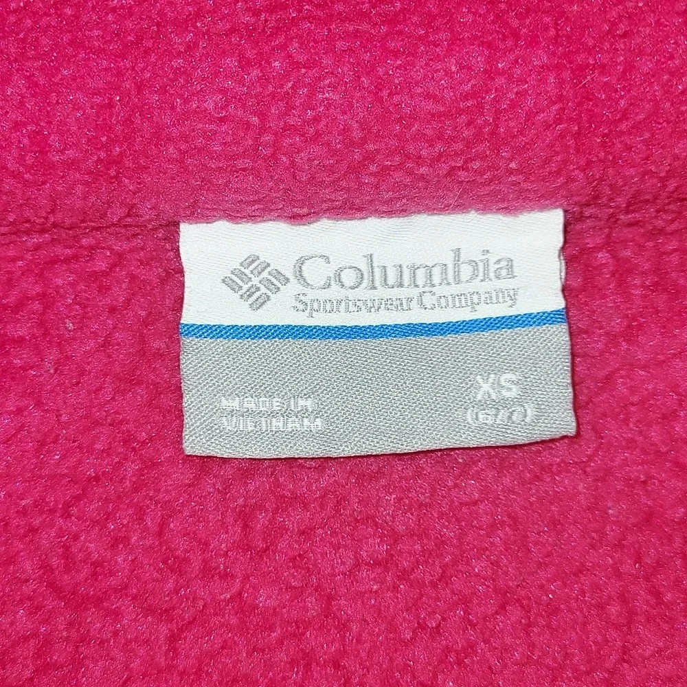 Columbia Pink Benton Springs Fleece Zip Up Jacket Size XS (6/7)